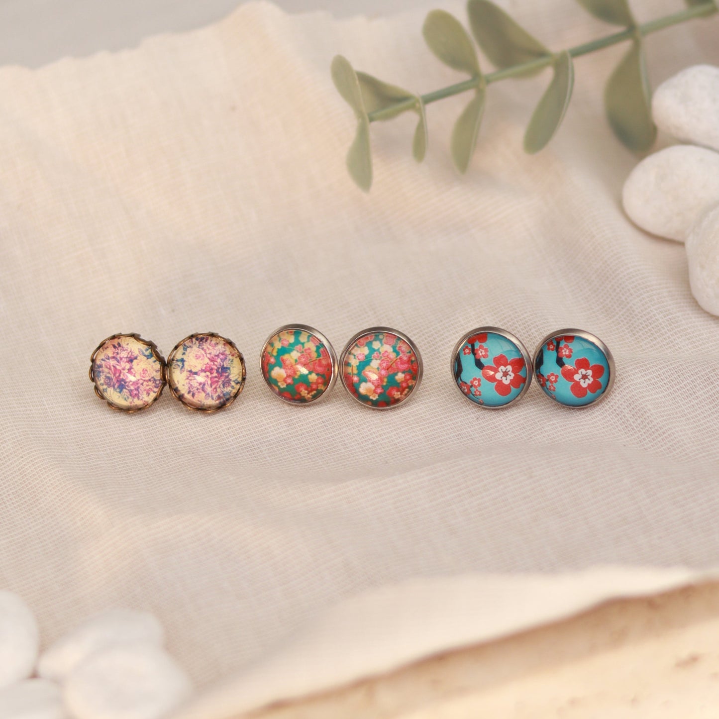 Rose Charm | Ohrstecker | Blumen Design