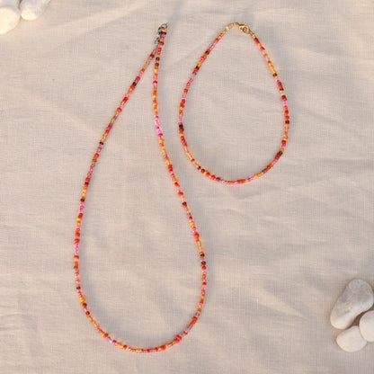 Corallia | Perlenkette | Sommerkette | Fußkettchen | Armband | individuell