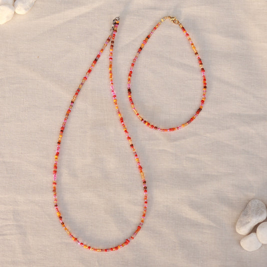 Corallia | Perlenkette | Sommerkette | Fußkettchen | Armband | individuell
