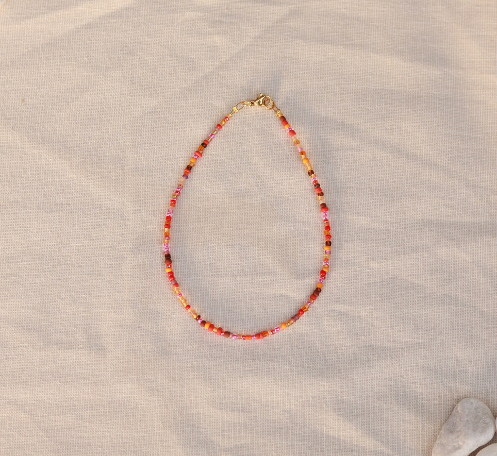 Corallia | Perlenkette | Sommerkette | Fußkettchen | Armband | individuell