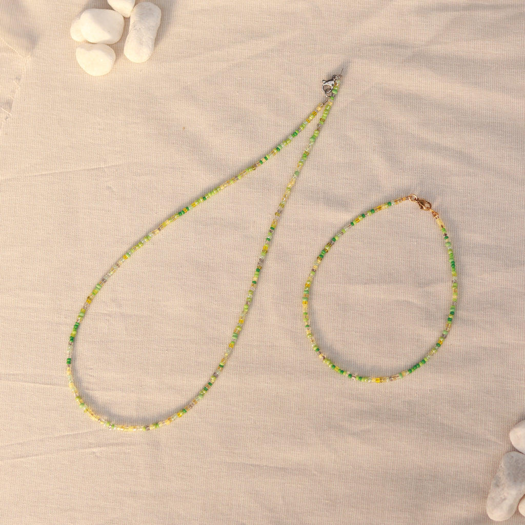 Limonella | Perlenkette | Sommerkette | Fußkettchen | Armband | individuell
