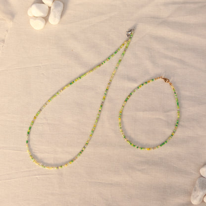 Limonella | Perlenkette | Sommerkette | Fußkettchen | Armband | individuell
