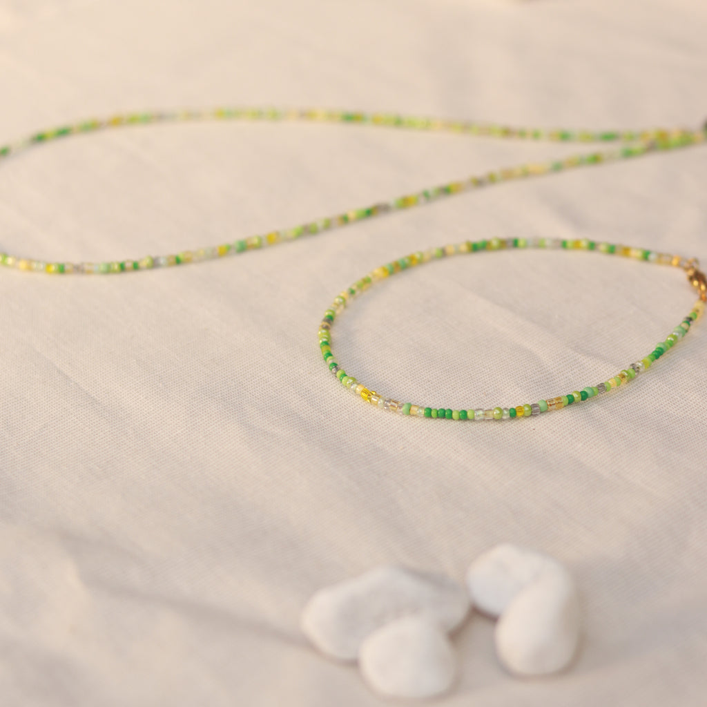 Limonella | Perlenkette | Sommerkette | Fußkettchen | Armband | individuell