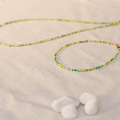 Limonella | Perlenkette | Sommerkette | Fußkettchen | Armband | individuell