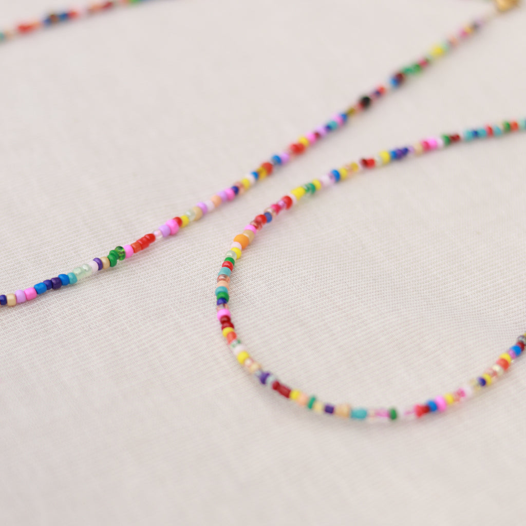 Perlenkette bunt | Sommerkette | Fußkettchen | Armband