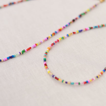 Colour Blast | Perlenkette | Sommerkette | Fußkette | Armband | individuell