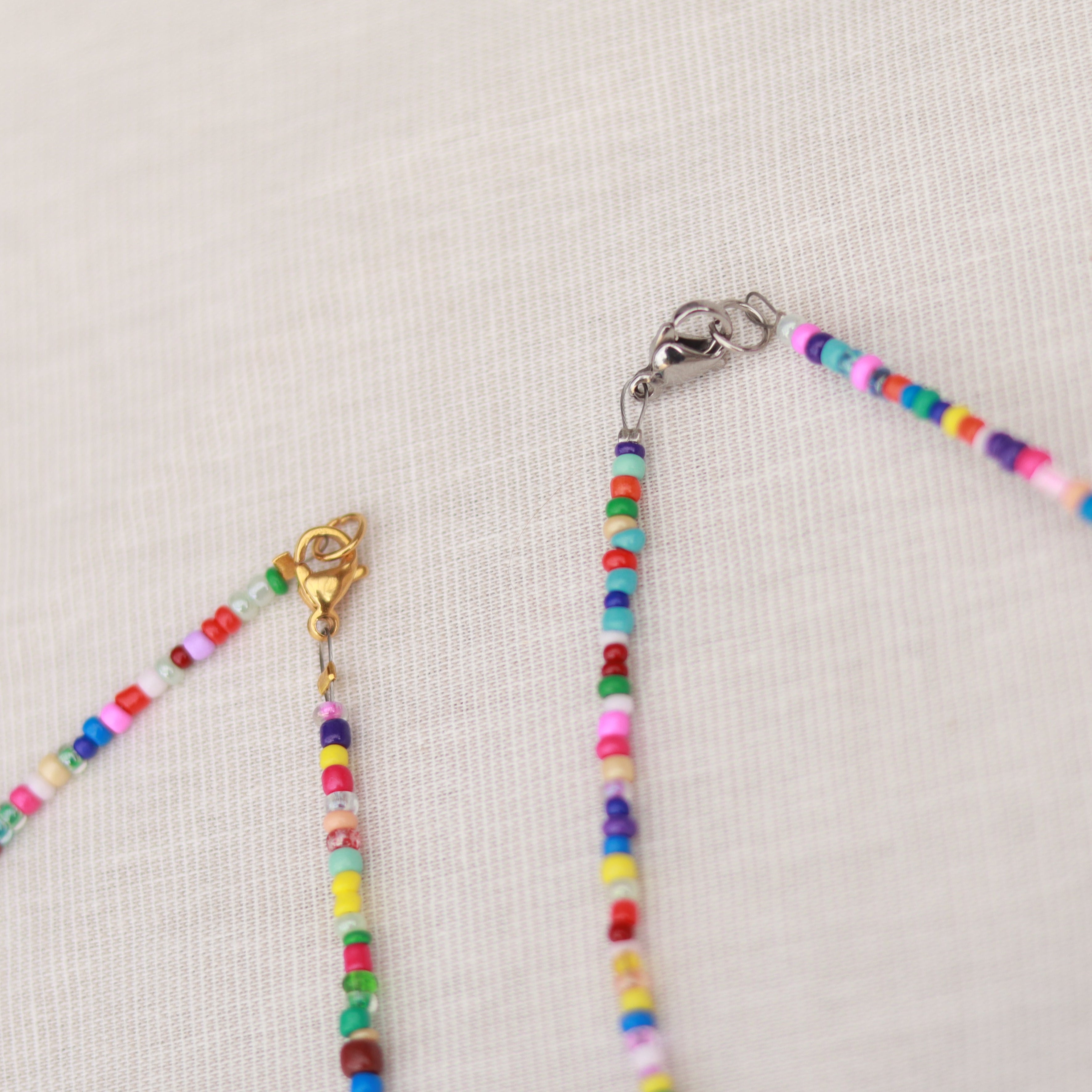 Perlenkette bunt | Sommerkette | Fußkettchen | Armband