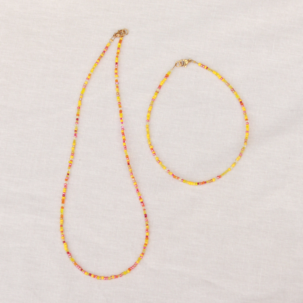 Sunshine | Perlenkette | Sommerkette | Fußkette | Armband | individuell