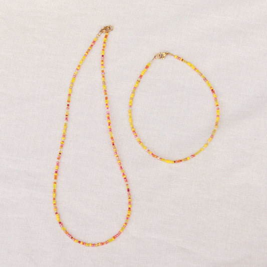 Sunshine | Perlenkette | Sommerkette | Fußkette | Armband | individuell