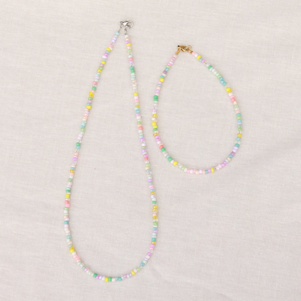 Cotton Candy | Perlenkette | Fußkette | Armband | individuell