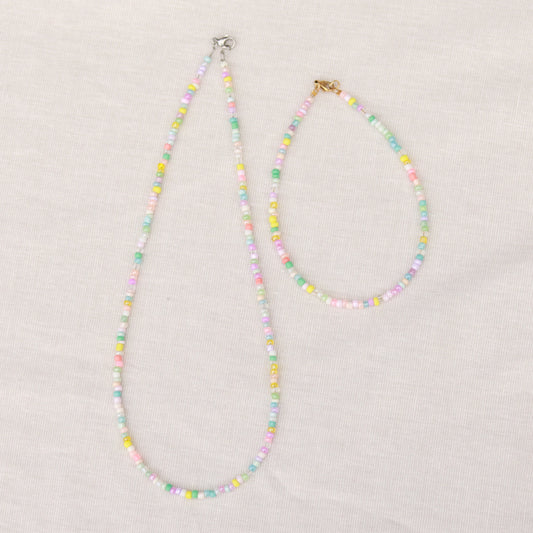 Cotton Candy | Perlenkette | Fußkette | Armband | individuell