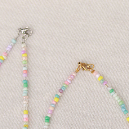 Cotton Candy | Perlenkette | Fußkette | Armband | individuell