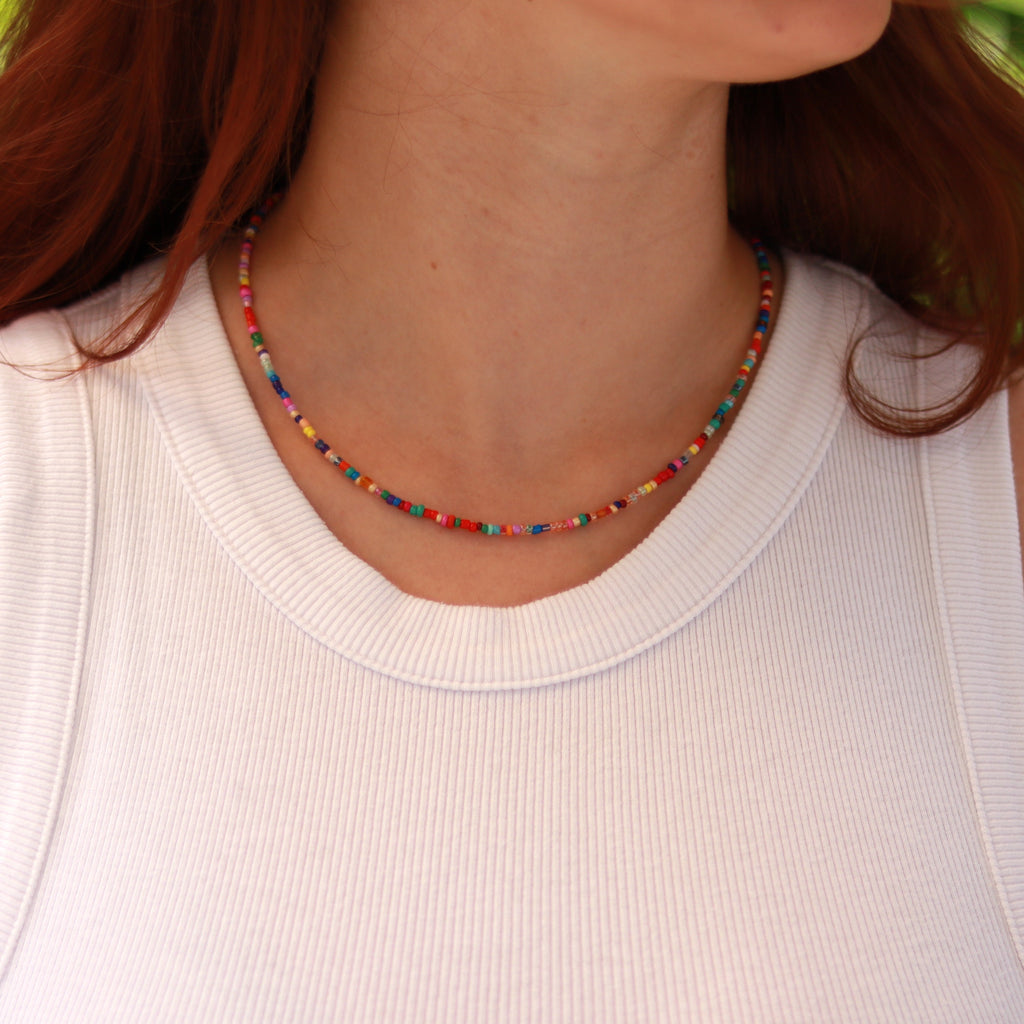 Perlenkette bunt | Sommerkette | Fußkettchen | Armband