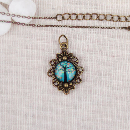 Cabochon Charm | Halskette | bronzefarben