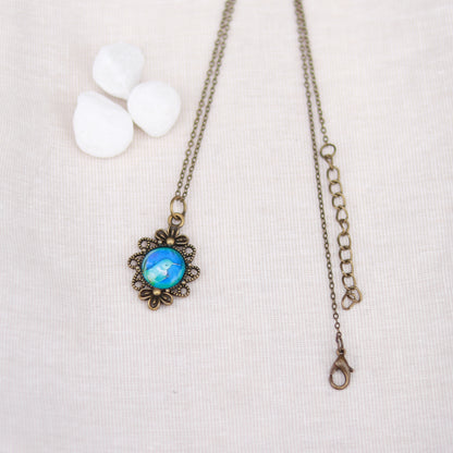 Cabochon Charm | Halskette | bronzefarben