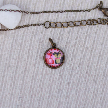 Cabochon Charm | Halskette | bronzefarben