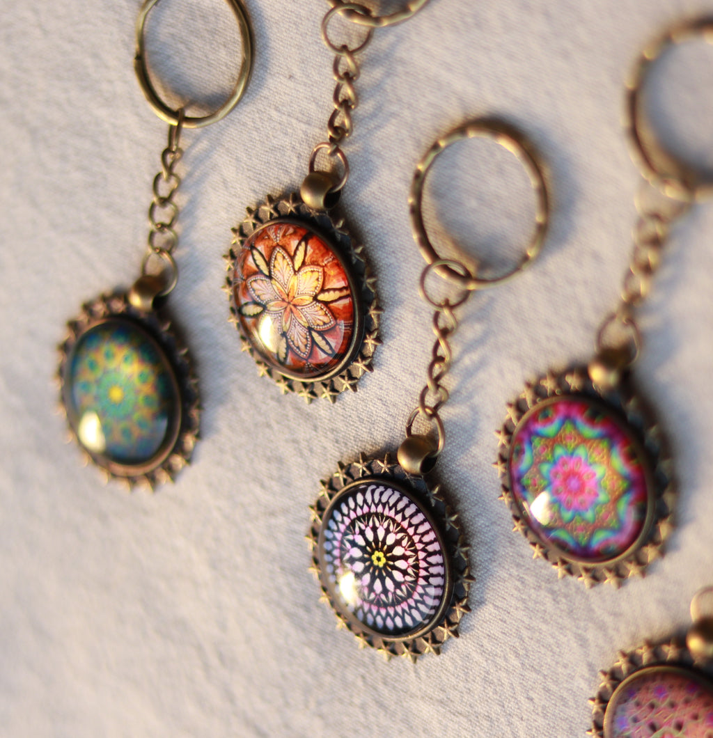 Schlüsselanhänger Mandala bronzefarben