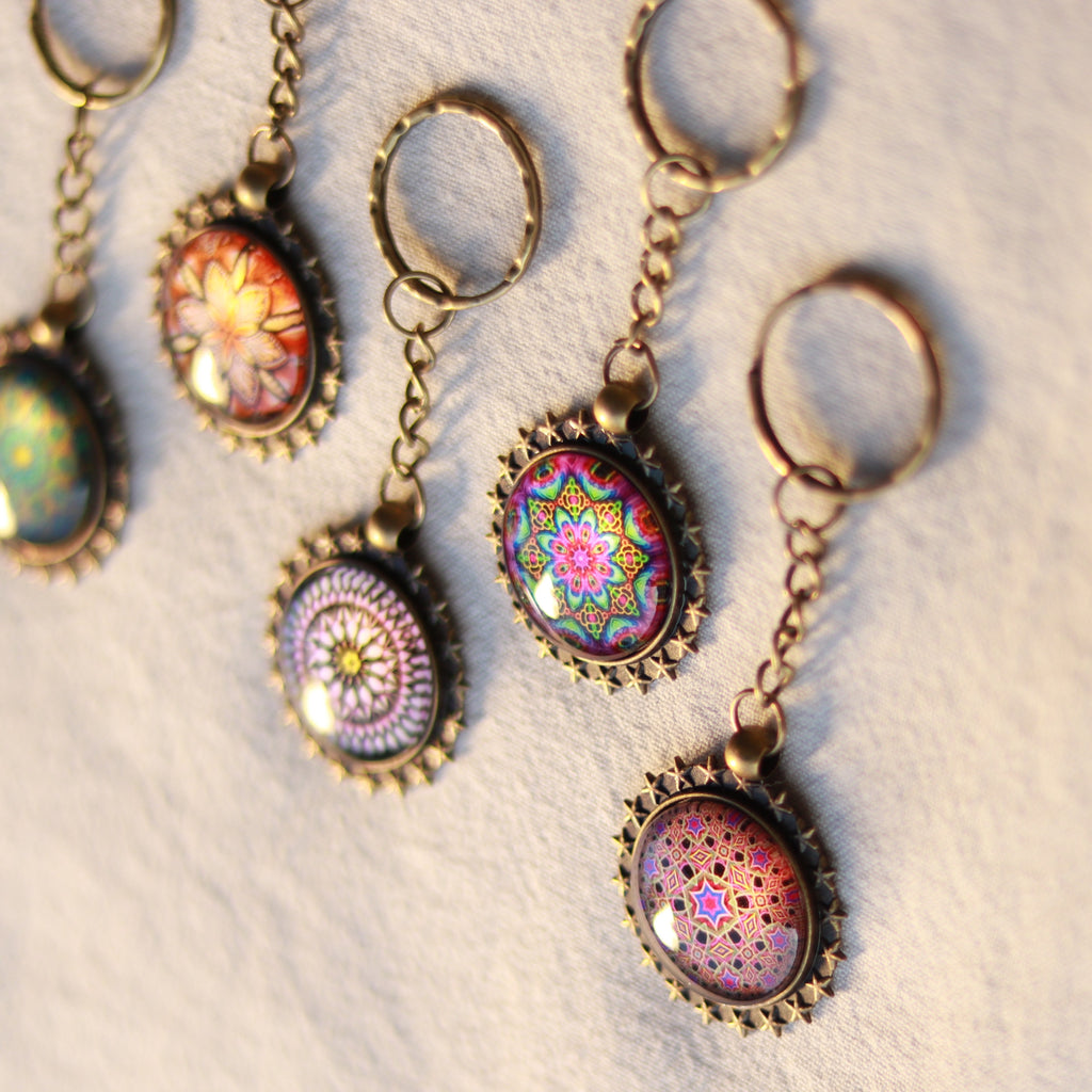 Schlüsselanhänger Mandala bronzefarben