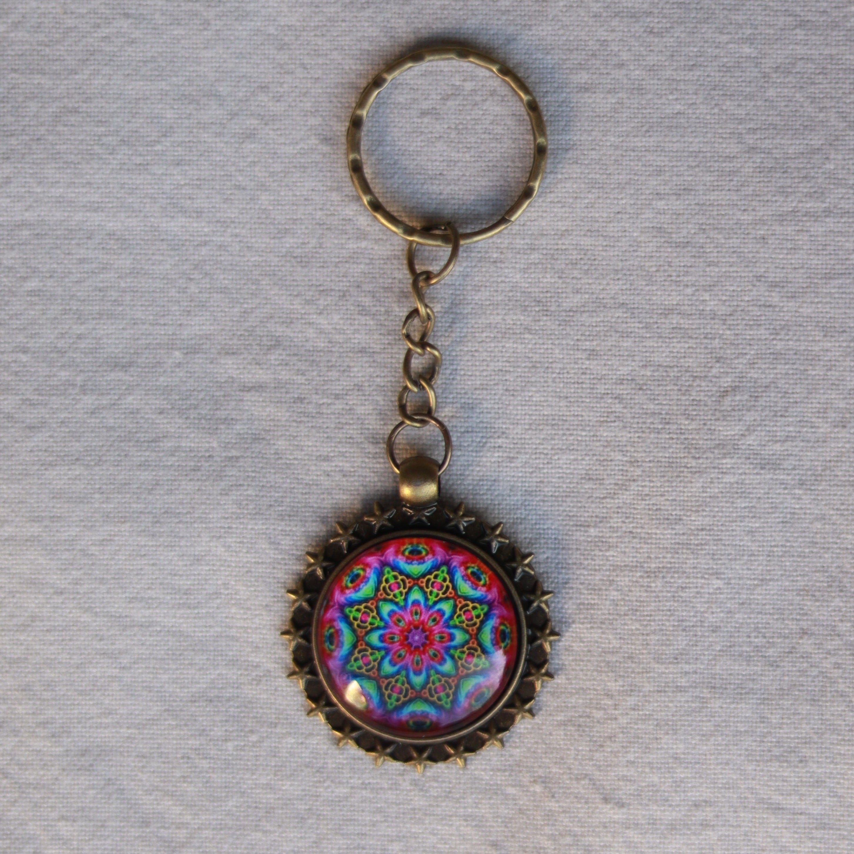 Schlüsselanhänger Mandala bronzefarben