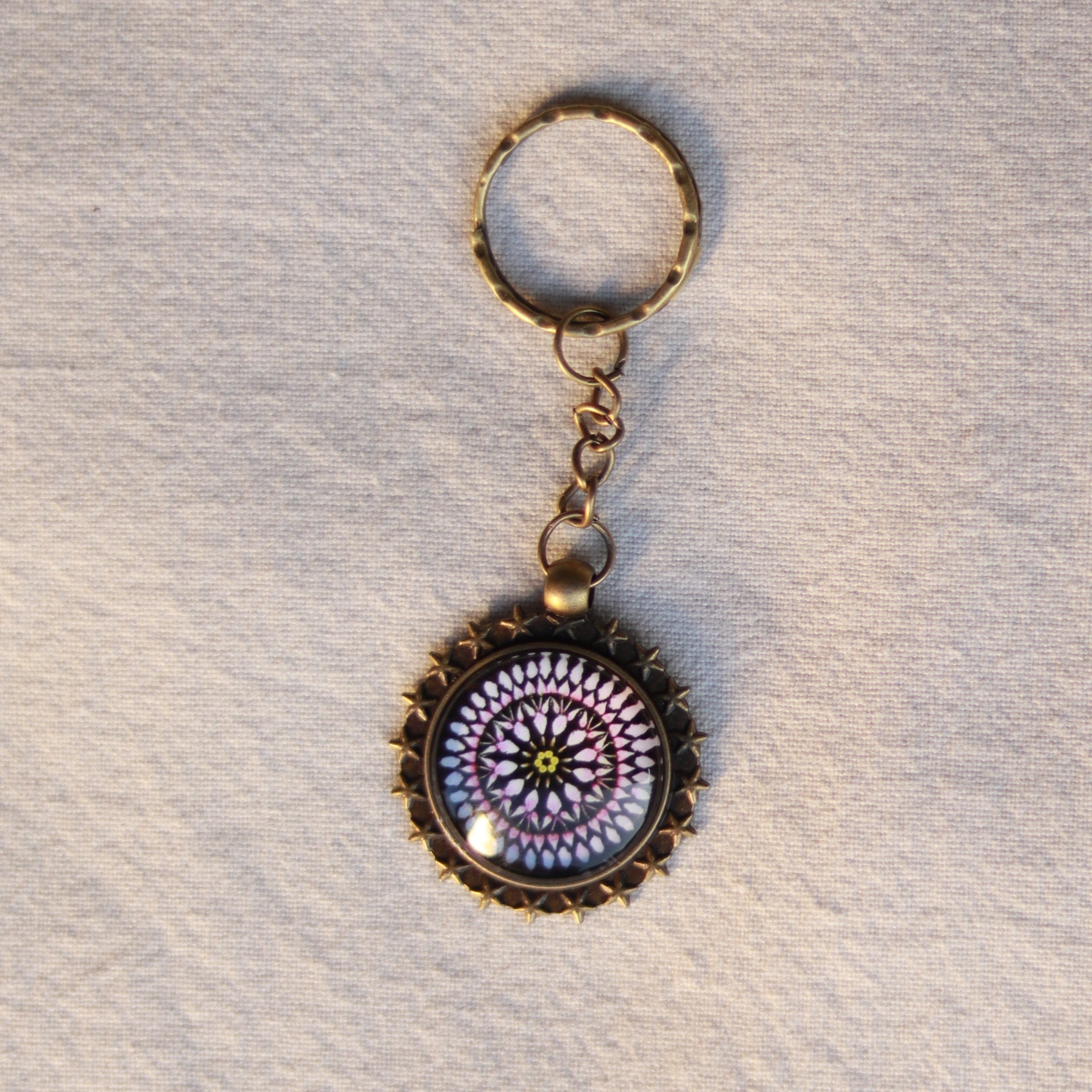 Schlüsselanhänger Mandala bronzefarben