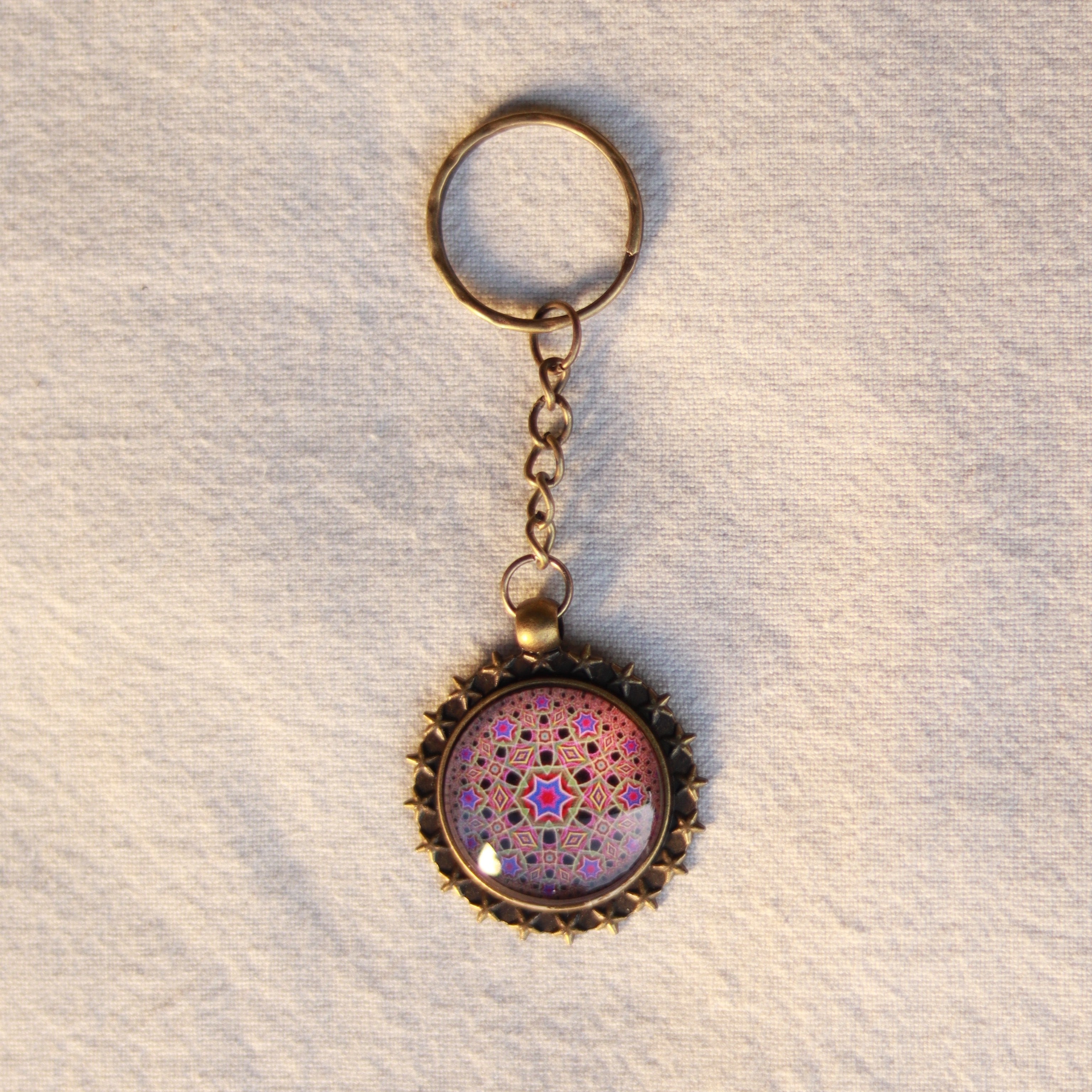 Schlüsselanhänger Mandala bronzefarben