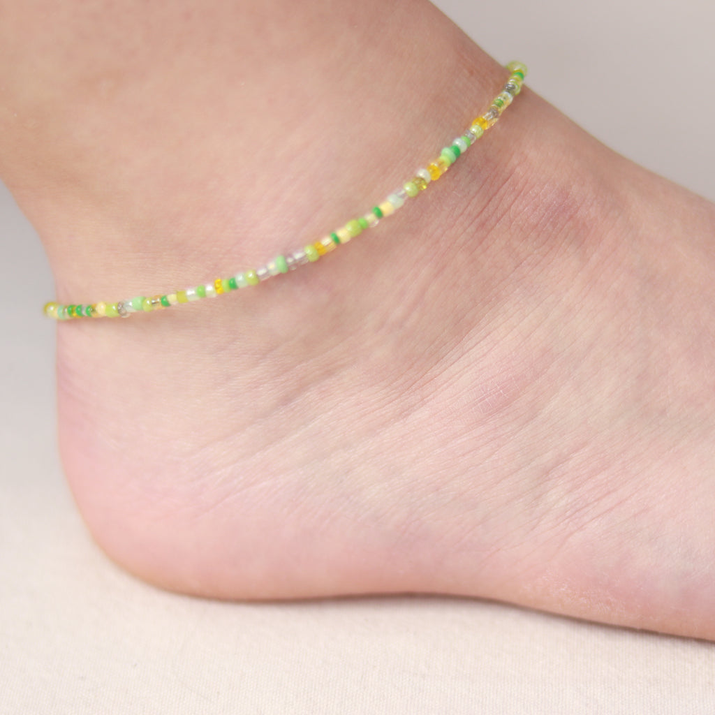 Limonella | Perlenkette | Sommerkette | Fußkettchen | Armband | individuell