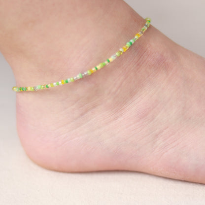 Limonella | Perlenkette | Sommerkette | Fußkettchen | Armband | individuell
