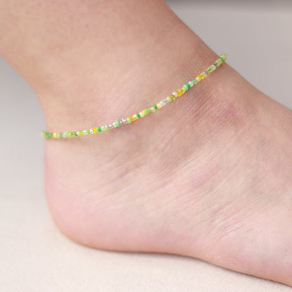 Limonella | Perlenkette | Sommerkette | Fußkettchen | Armband | individuell