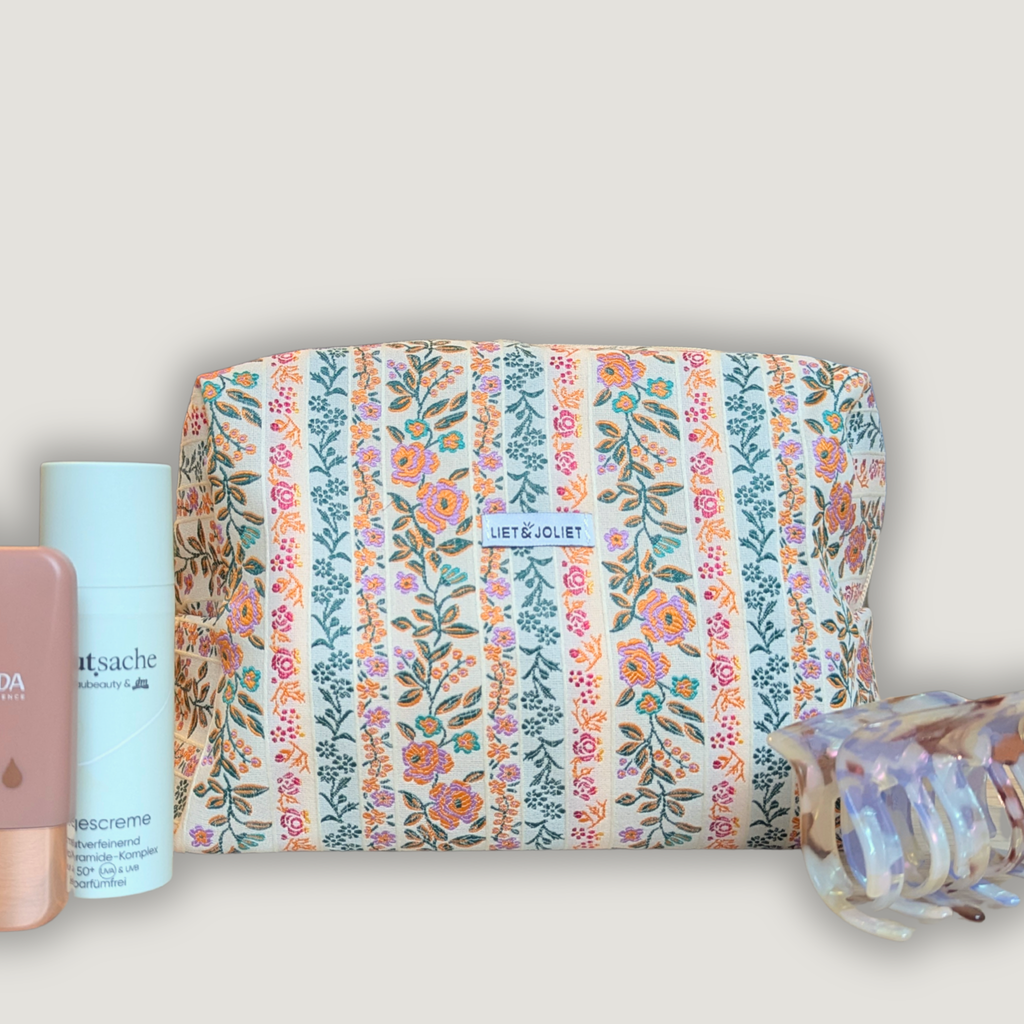 Make-Up-Tasche | Groß | Blumen