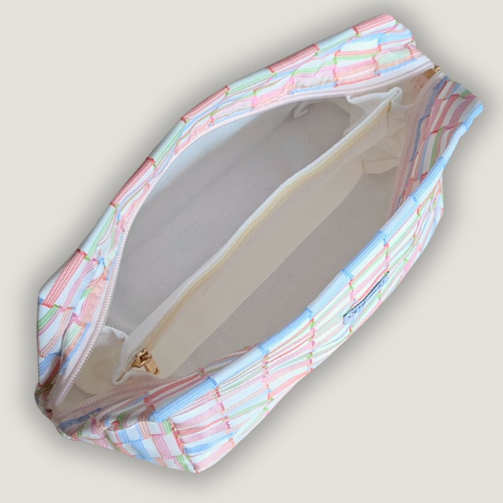Make-Up-Tasche | Groß | Streifen