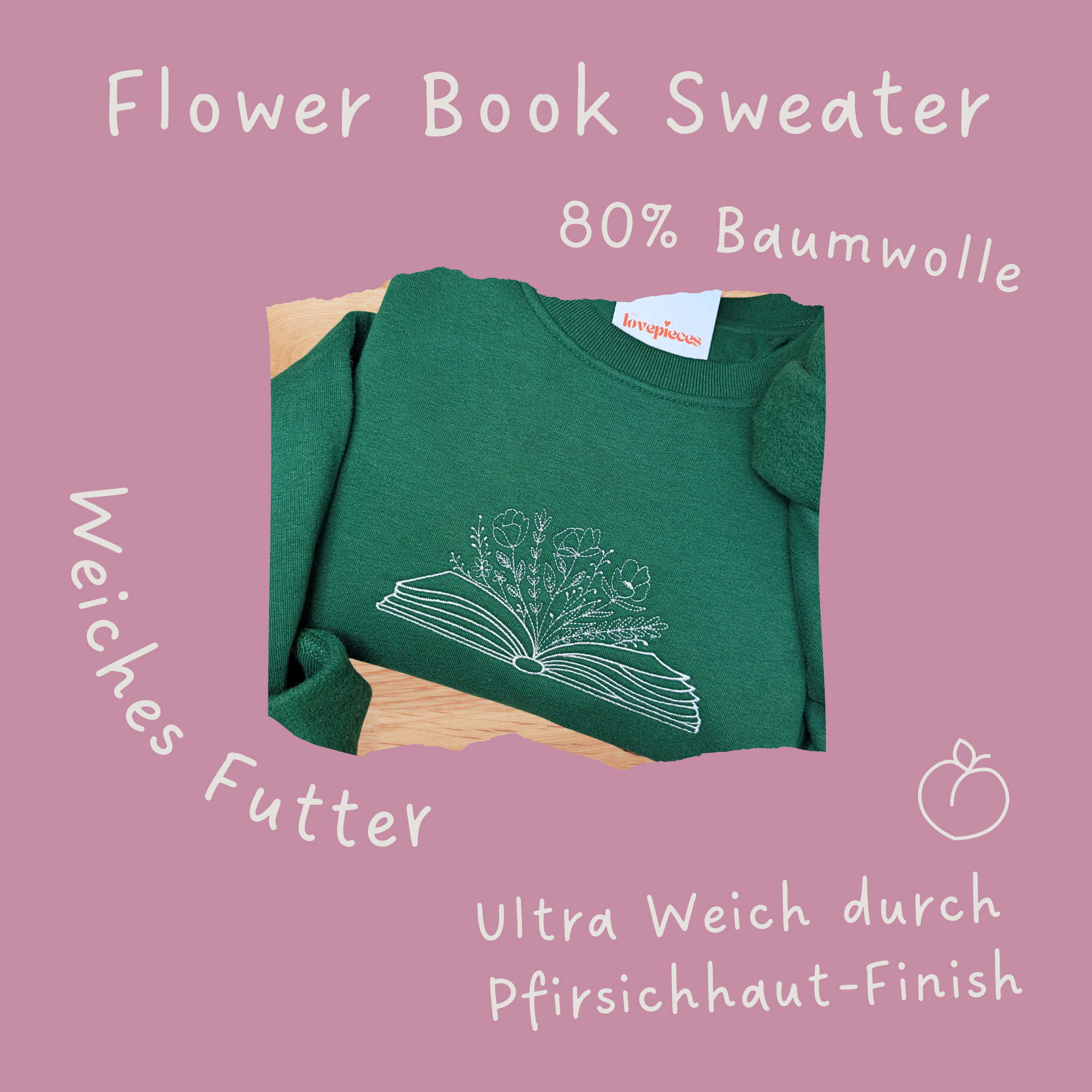 Buch Blumen Pullover | Midweight