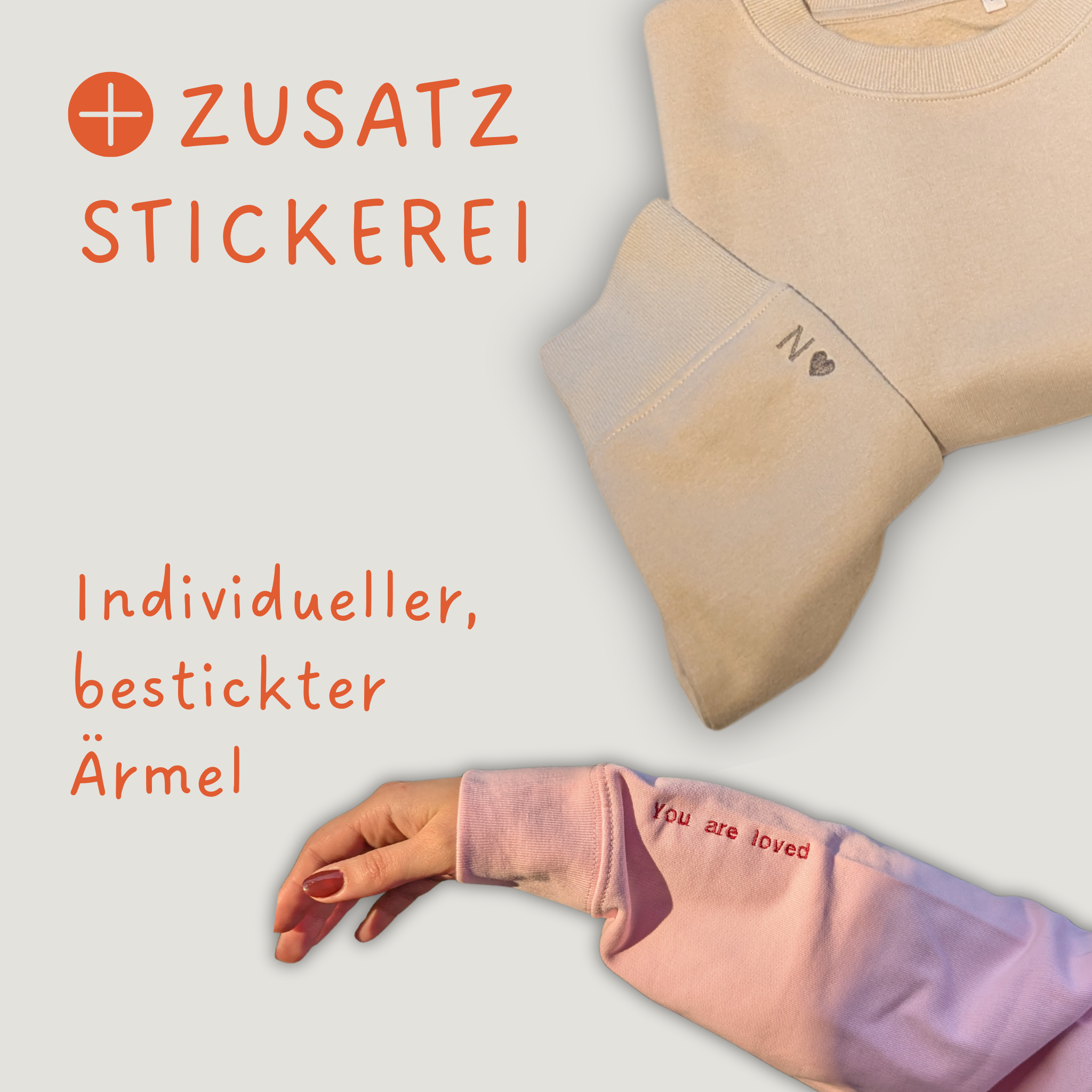 Zusatz Stickerei | Individueller Ärmel