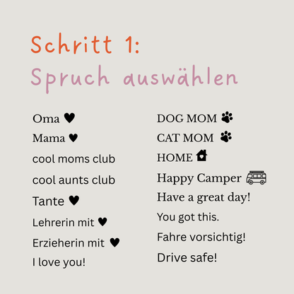 Personalisierter Schlüsselanhänger